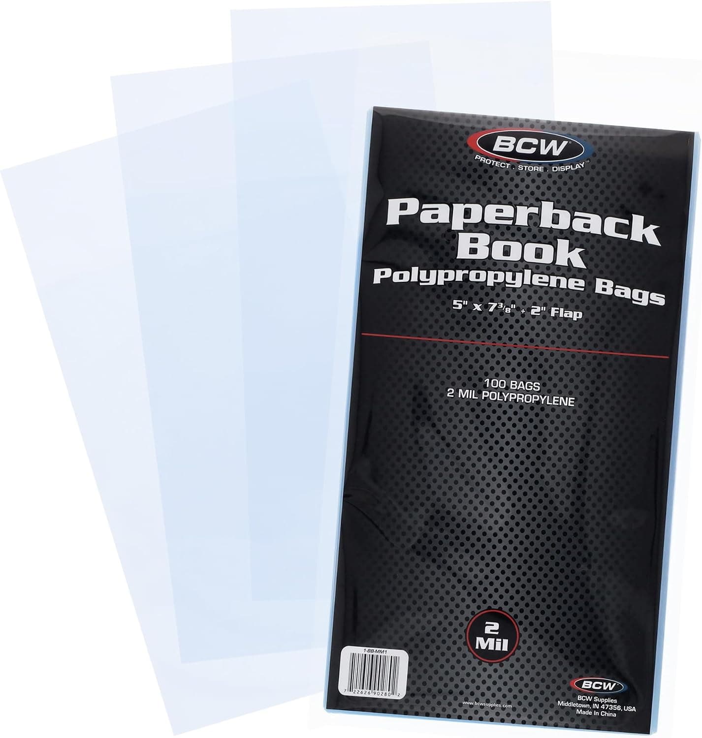 BCW Paperback Book Bags, 100-Pack