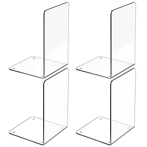 Clear Acrylic Bookends, 4-Piece product photo