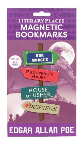 Unemployed Philosophers Guild Poe Literary Places Magnetic Bookmarks, 4-Piece product photo
