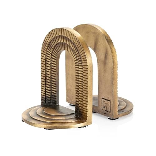 Craftsman Road Cast Iron Brick Arch Bookends, Pair product photo