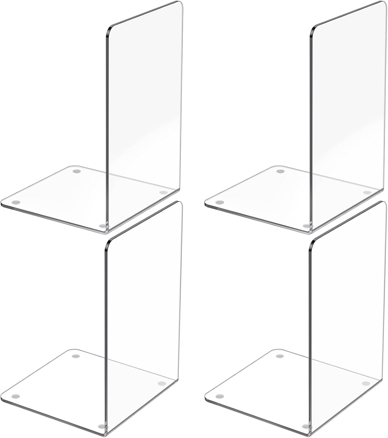 Clear Acrylic Bookends, 4-Piece product photo