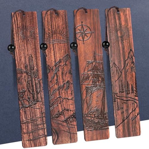 Wooden Bookmark Gift Set, 4-Piece product photo