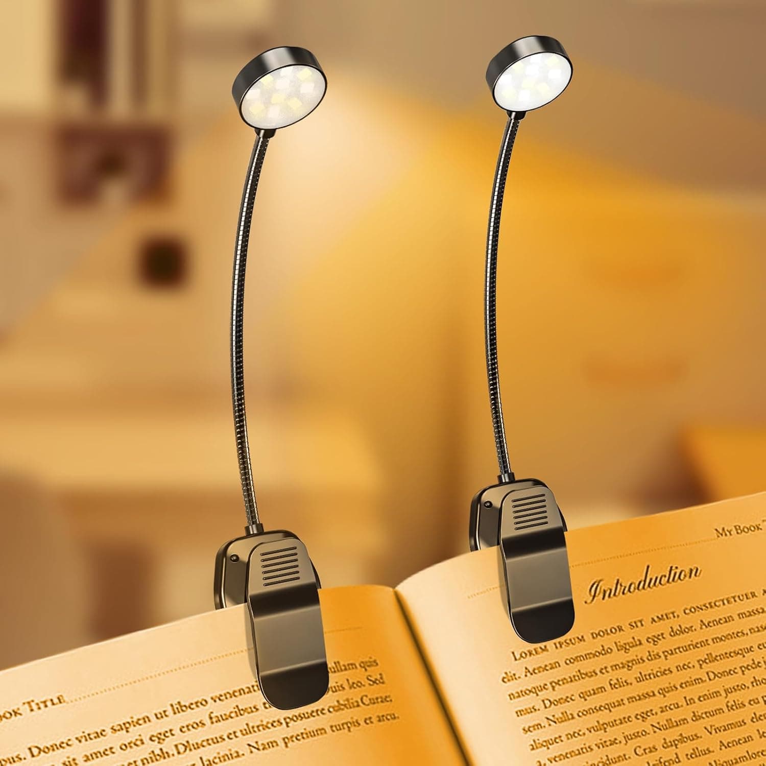 KTEBO Clip-On Book Light, 2-Pack product photo