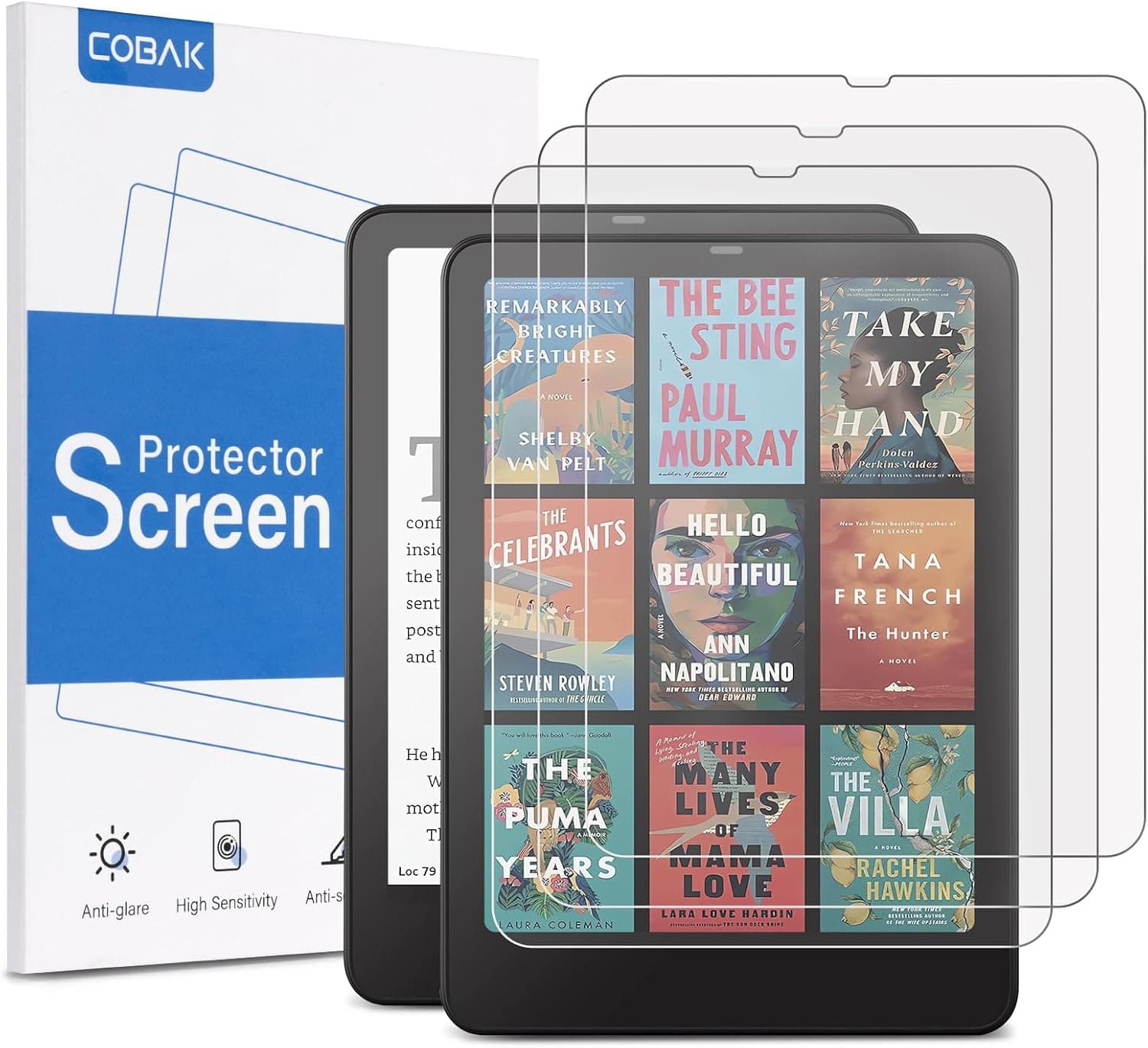CoBak Kindle Screen Protector, 3-Pack product photo