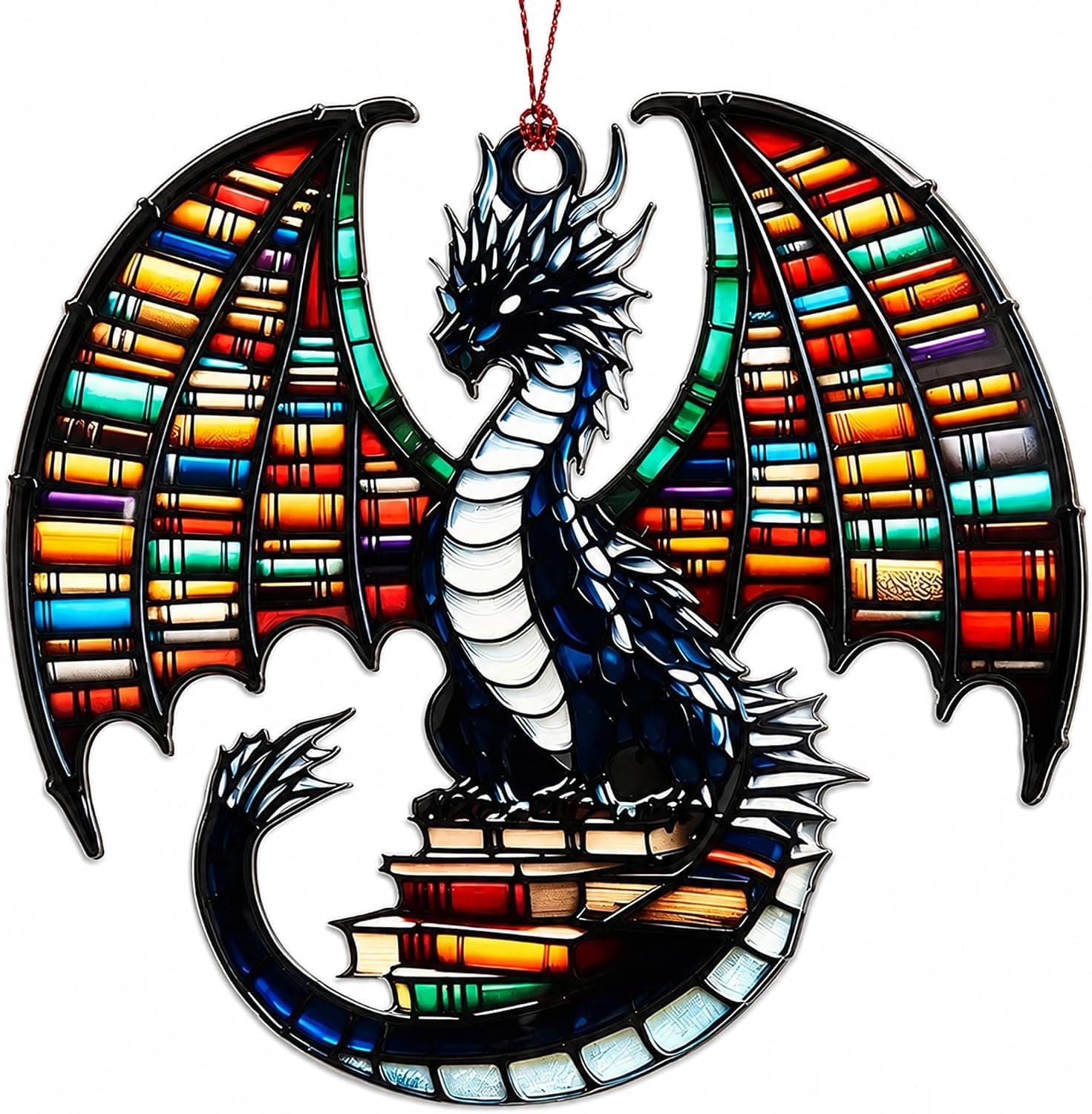 Book Dragon Acrylic Ornament product photo