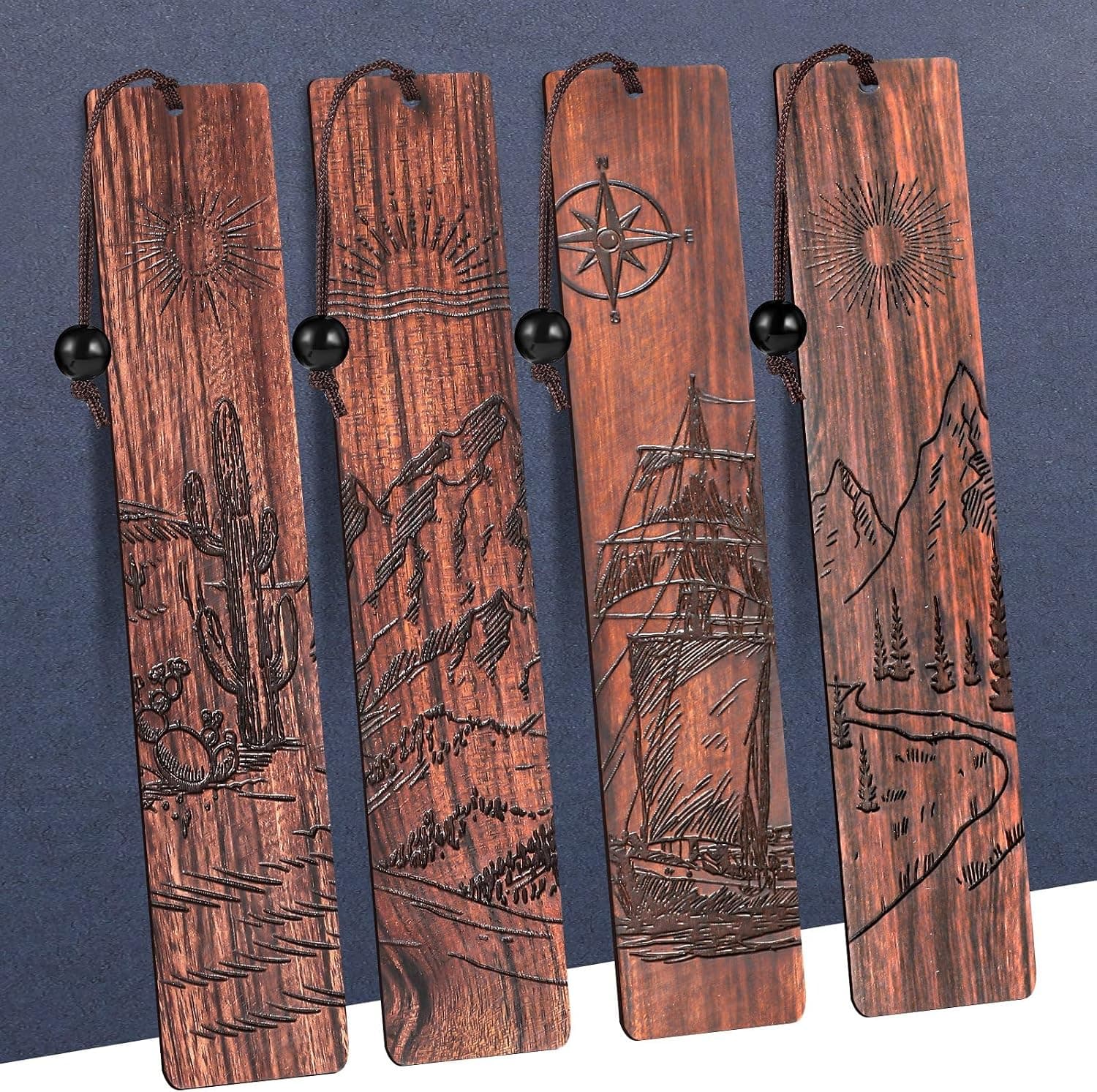 Wooden Bookmark Gift Set, 4-Piece product photo